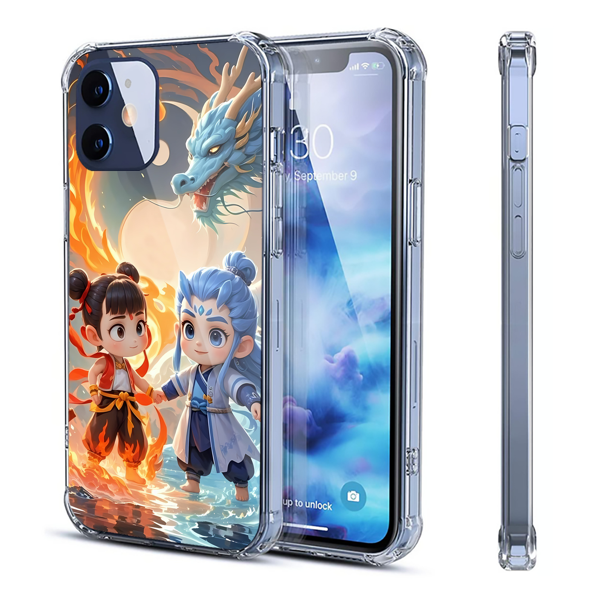 （画像用） Ne Zha 2 ナタ 魔童の大暴れ 【iPhone 12シリーズ対応】透明スマホケース（クリアソフトケース）